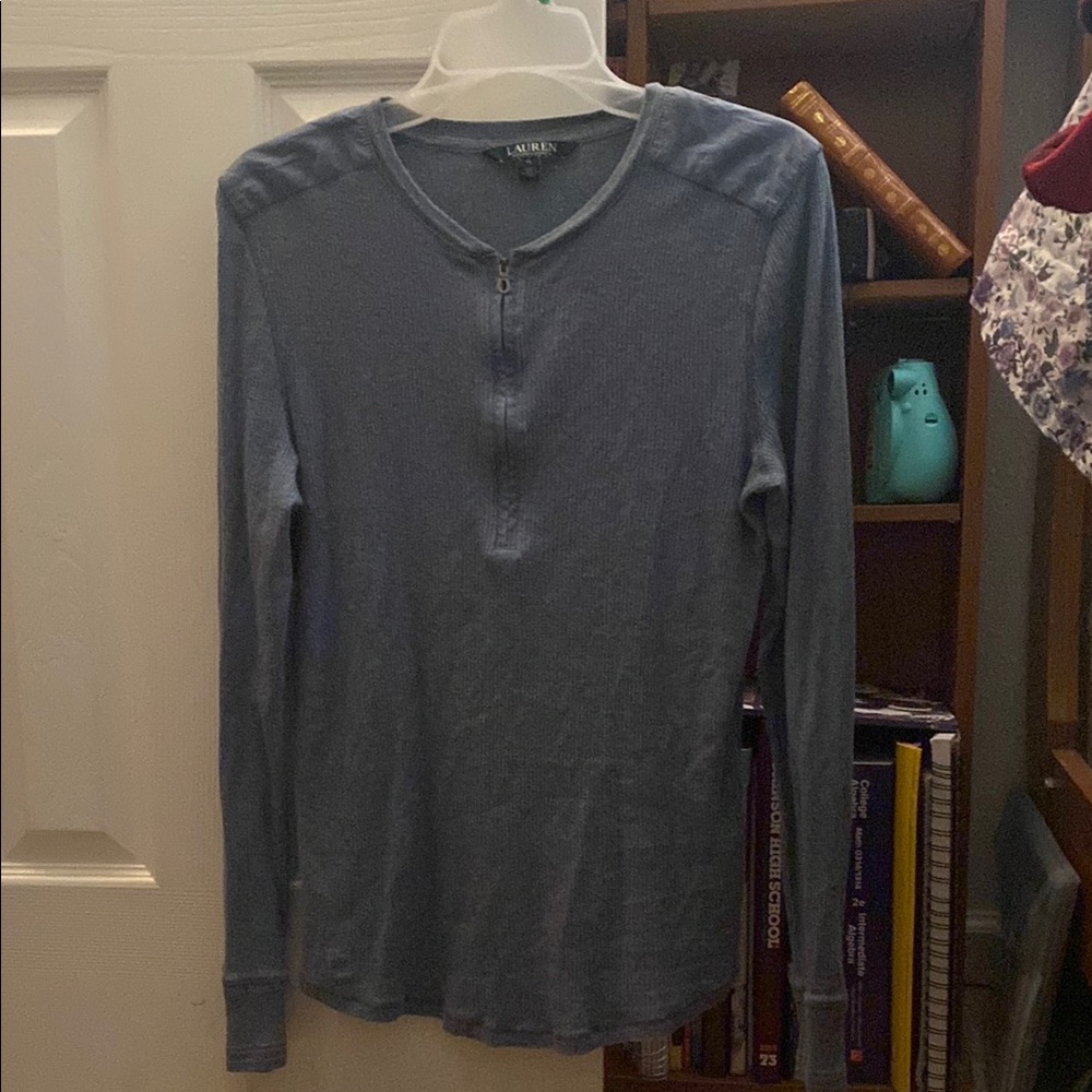 Ralph Lauren Heathered Blue Top